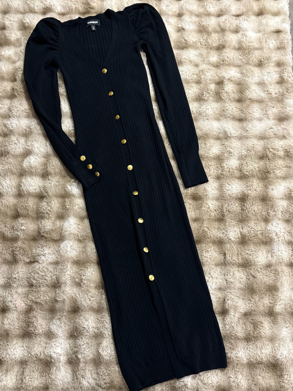 Express Button-up Sweater Dress